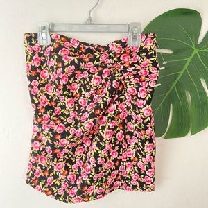 Zara Floral Pink Mini Skirt Size Small